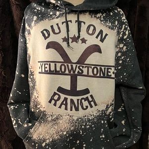 Yellowstone Bleach-dyed Hoodie Large